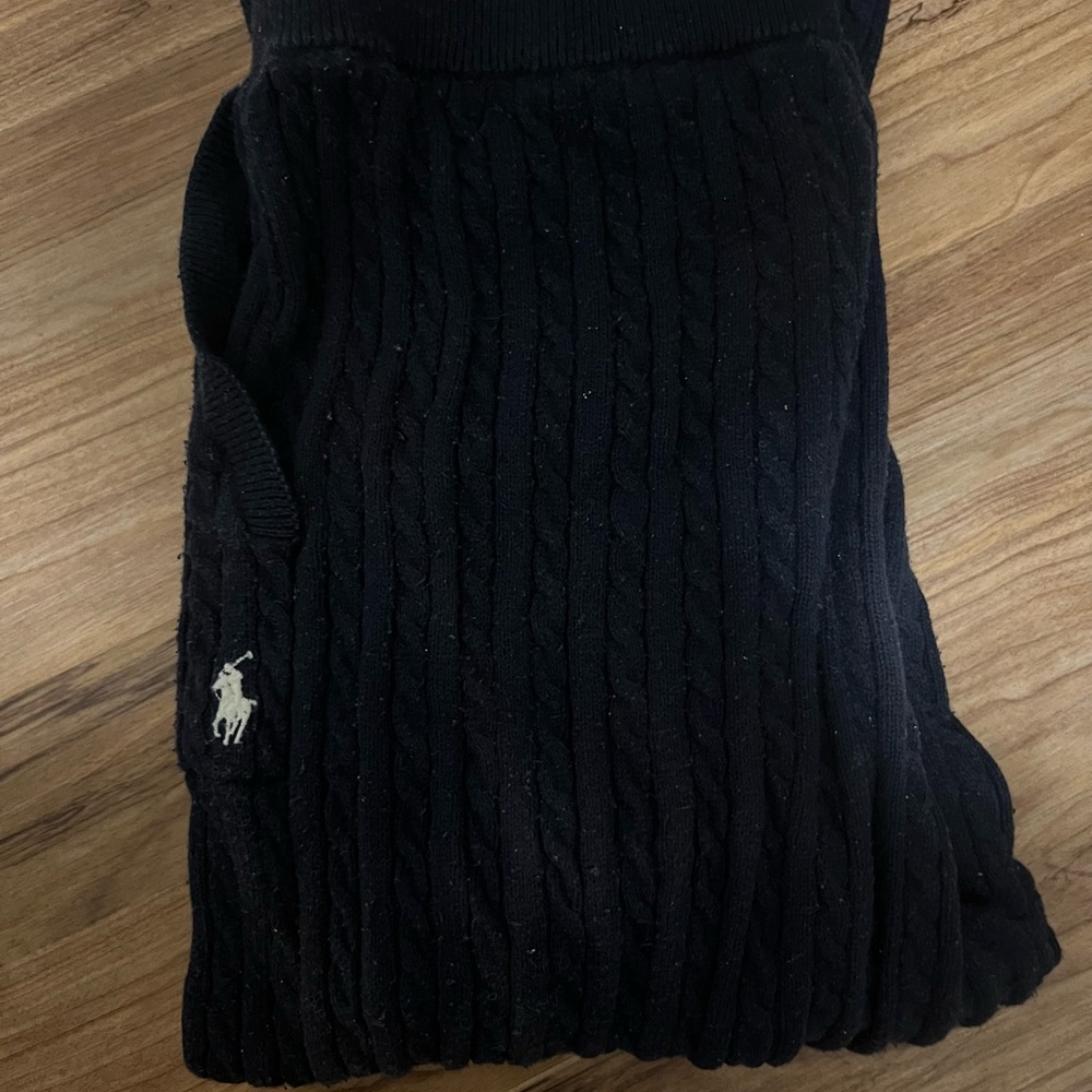 Polo by Ralph Lauren Women Black Cable Jogger - Picture 2 of 4